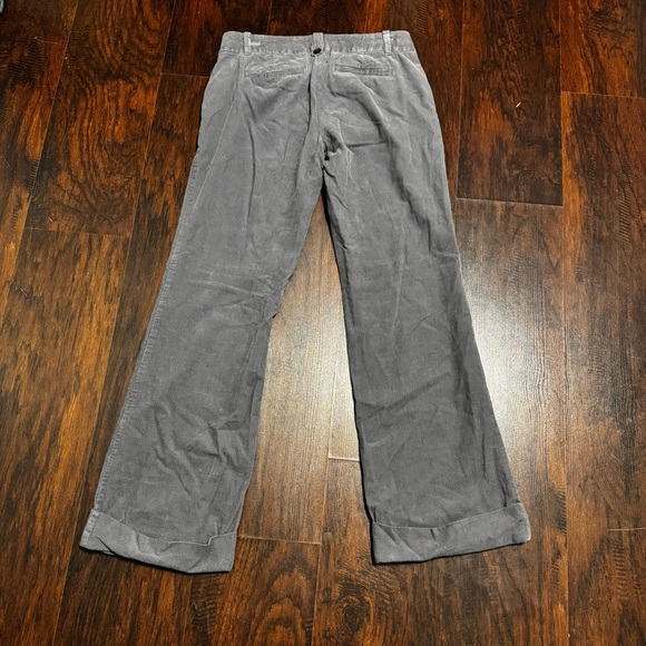 J. Crew City Fit Women's Cuffed Gray Flare Mid Rise Corduroy Jeans 6 - Picture 10 of 10